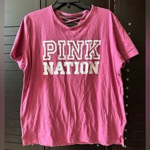 Pink Victoria’s Secret Lace-back Tee - Large